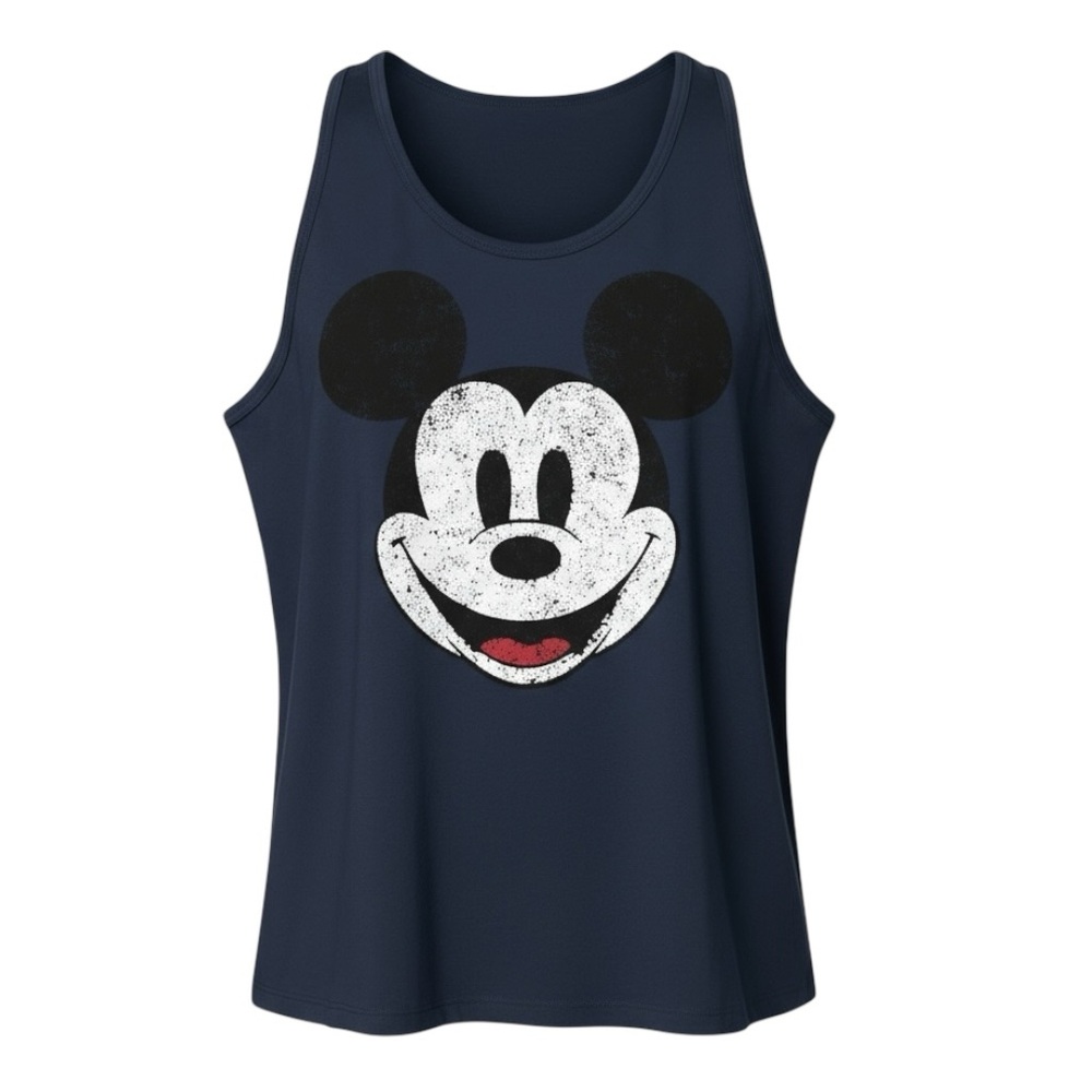 🎬 Vintage Mickey Mouse Tank Top 🐭 Black Graphic Disney‎ Medium